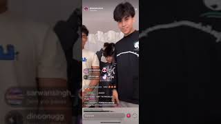 Alejando rosario TikTok live with mattia and kairi