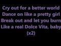 THE 69 EYES - Dolce Vita(lyrics)