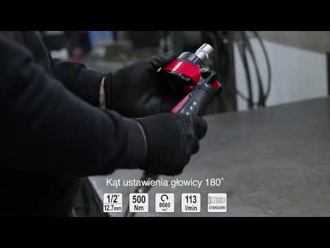 Ключ пневматичний YATO 1/2", 500 Нм, споживання 113 л/хв, 6.3 Bar