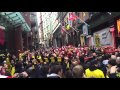 Borussia Dortmund and Liverpool FC fans singing You'll Never Walk Alone together.