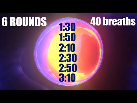 Guided Wim Hof Breathing to overcome 3 minutes: 6 rounds / 40 breaths - with Brahmananda Swaroopa