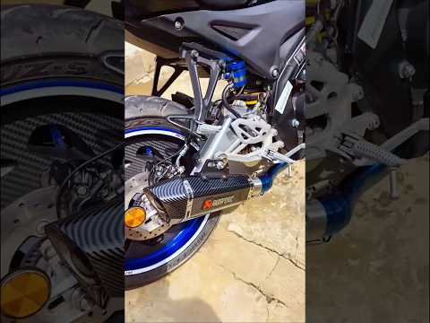 New Akrapovic Exhaust Install in Yamaha R15M Modified 2025 #shorts #r15m #r15mmodified #r15v4 #bike
