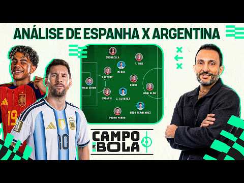 QUEM É A FAVORITA NA FINAL DA COPA? ANÁLISE TÁTICA DE ESPANHA X ARGENTINA COM VSR! – CAMPO E BOLA