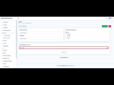Create a New Audit