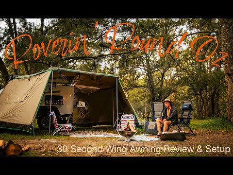 30 Second Wing Awning | Setup & Review | Almost 'two years in' review | Attached to Stockman Rover