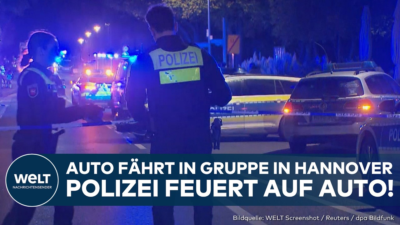 HANNOVER: Auto fährt in Menschengruppe! Polizei feuert auf Fahrer! Täter auf der Flucht