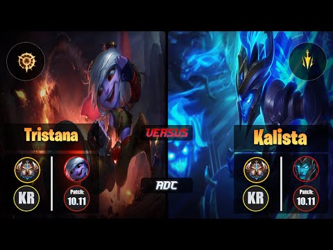 Challenger TRISTANA [Press the Attack] (ADC) VS  KALISTA - Challenger KR Patch 10.11
