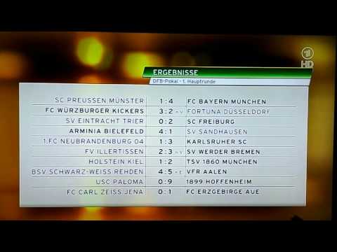 DFB Pokal 2014/15 Ergebnisse von der 1 Runde