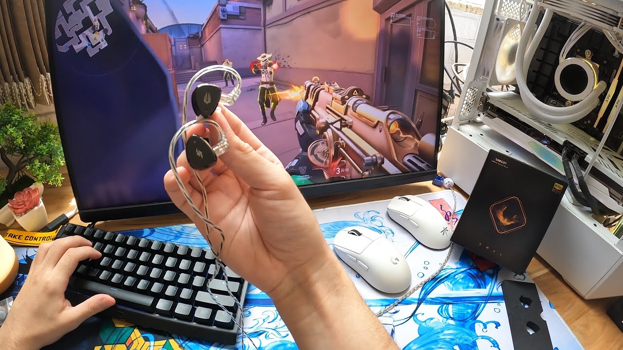 Fone intra-auricular que mais gostei para jogar FPS - Simgot EM6L