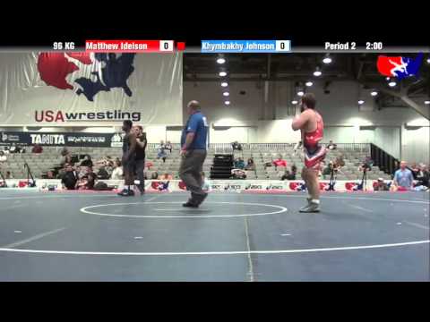 Matthew Idelson vs. Khymbakhy Johnson at 2013 Junior Nationals - FILA - GR