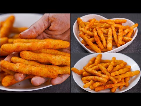 CRISPY RICE FLOUR CHIPS RECIPE | HOME MADE RICE KURKURE CHIPS RECIPE | CRISPY RICE CHIPS RECIPE