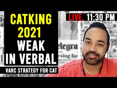 CAT 2021 - Weak In Verbal | VARC Strategy For CAT