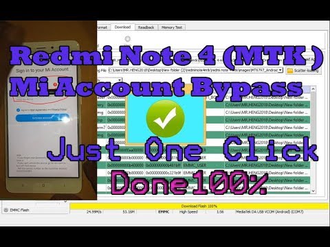 Redmi Note 4 (MTK ) Mi Account Bypass  / Mi account Remove / Unlock Mi Account Done100% Not Re lock