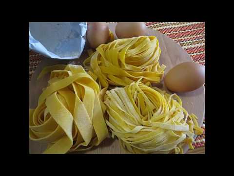 Pasta fresca RICETTA fettuccine, tagliatelle, pappardelle *RICETTEGUSTOSE.IT*