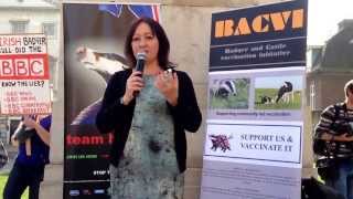 Kerry McCarthy MP speaks at the Badger Cull Protest at Parliamentary Debate filmed by Diane Bartlett