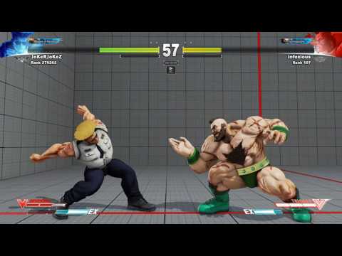 SFV~ Zangief (infexious) vs. Guile (JoKeRJoKeZ) HD 9