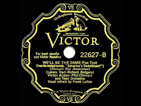 1931 Arden & Ohman - We’ll Be The Same (Frank Luther, vocal)