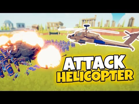 ATTACK HELICOPTER VS EVERY FACTION | TABS MODDED GAMEPLAY