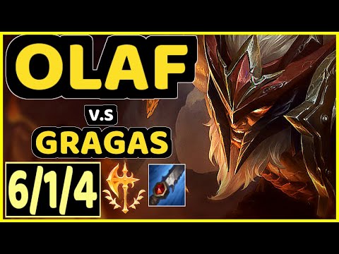 BLABER (OLAF) vs GRAGAS - 6/1/4 KDA JUNGLE GAMEPLAY - NA Ranked GRANDMASTER