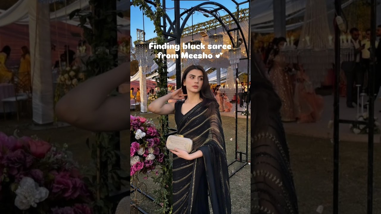 meesho black saree collection #meesho #ashortaday