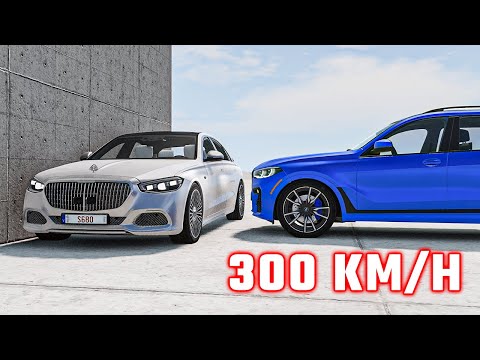 Mercedes Maybach S680 vs BMW X7 | BeamNG.Drive Crash Test