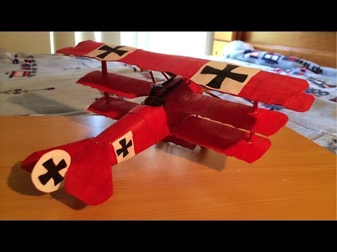 How to make The Red Baron (Fokker Dr. 1 Triplane) Paper Model Tutorial