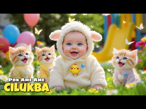 Pok Ame Ame Cilukba 👶✨ Bayi dan Kucing Lucu Yang Bikin Gemes! - Lagu Anak Balita Indonesia Populer