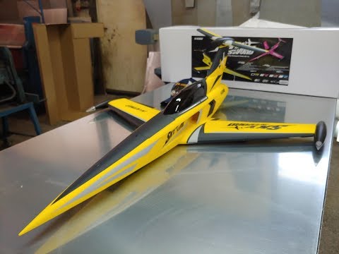 H-King SkySword 70mm 6S EDF Jet 990mm (40") Yellow (PNF) Unboxing