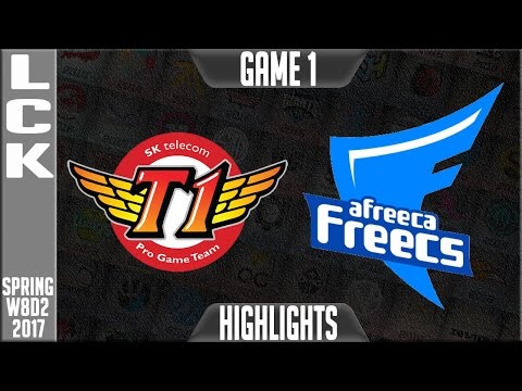 SKT vs Afreeca Freecs Highlights Game 1 - LCK Week 8 Day 2 Spring 2017 SKT vs AFs G1