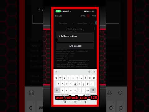 SetEdit Enable Refresh 120 Hz Command | Lag Fix Without Root #overclockgames #lagfix #noroot