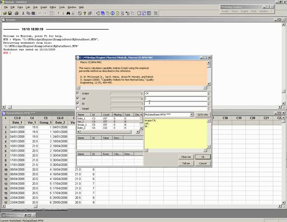 Easy run a Minitab macro by Dialog