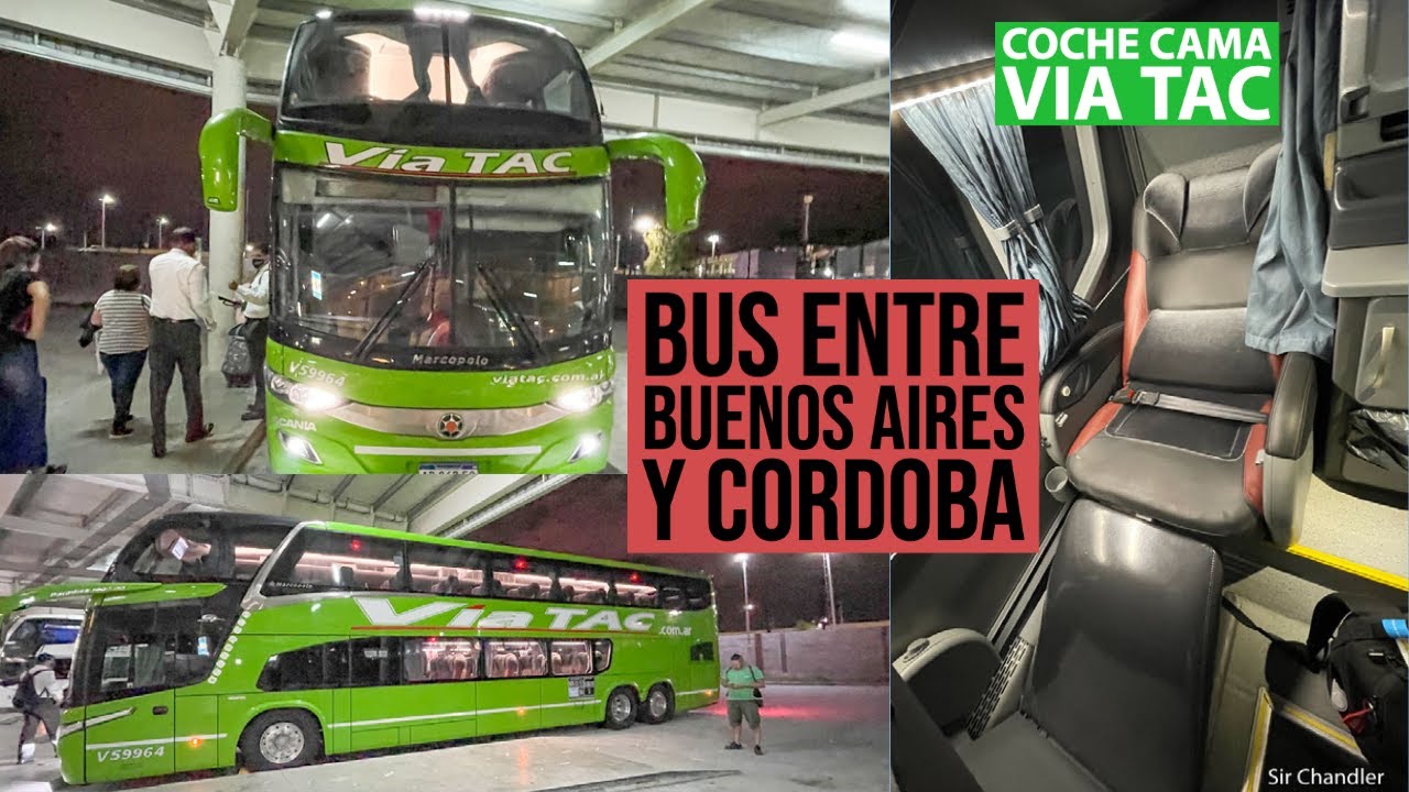 Viaje en bus a Córdoba desde Buenos Aires - asiento cama - VIA TAC
