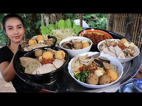 How to cook noodle soup with intestine pork recipe