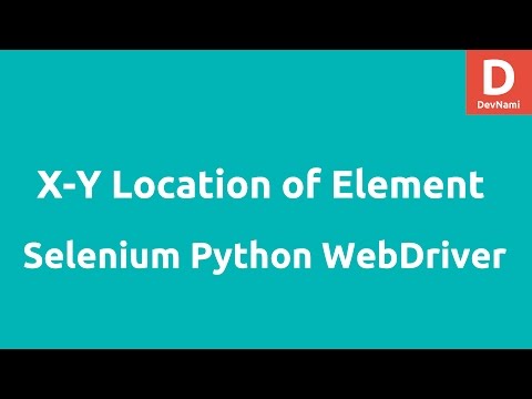 XY location of Element selenium Python webdriver