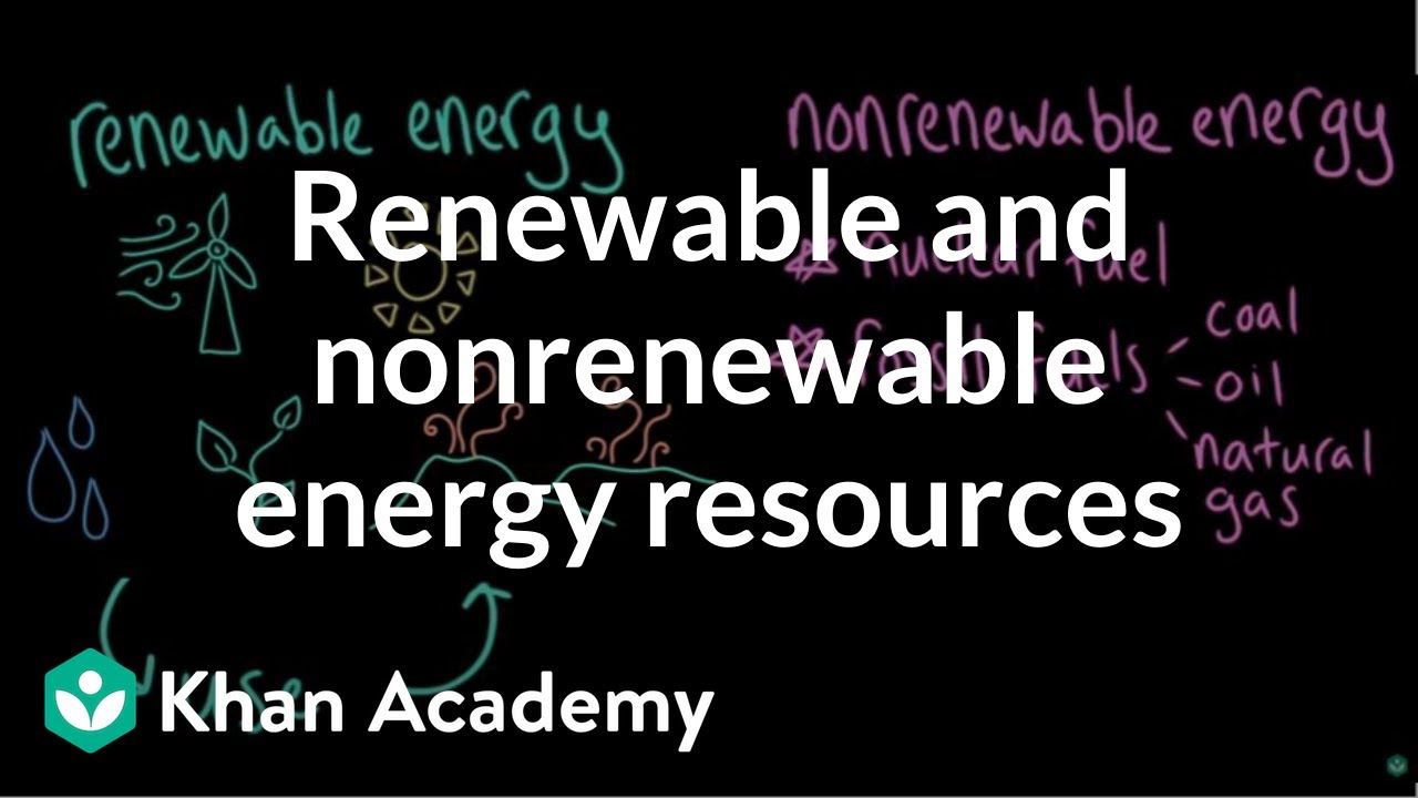 Renewable and Nonrenewable Energy Resources | AP Environmental Science | Khan Academy