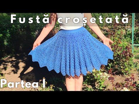 Cum croșetăm fustă cloș Nina - Partea I  |  Pas cu pas