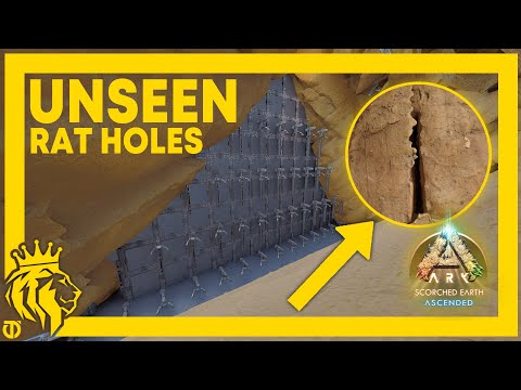 TOP 3 UNSEEN RAT HOLES W/ FULL Base Designs on Scorched Earth! | ARK: Survival Ascended