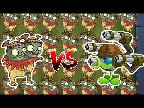 Plants vs. Zombies 2 | All Plants Level 1 Vs 35 Carnie Imp Twins Zombie - PvZ 2 Gameplay