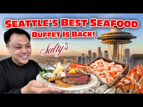 Seattle's Best Buffet is Back!  The Legendary Salty's Seafood Brunch Buffet! Lobster, Prime Rib...