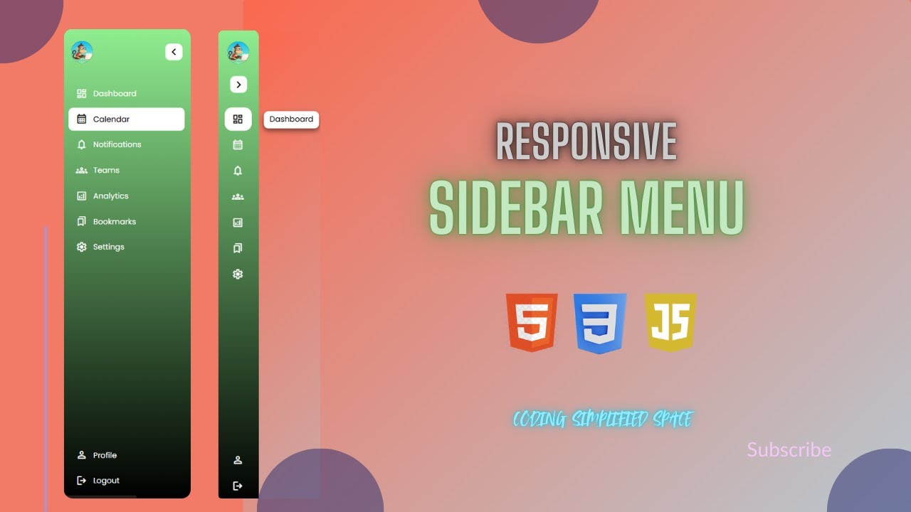 Sidebar Menu | HTML, CSS & JavaScript | Tutorial | Hindi
