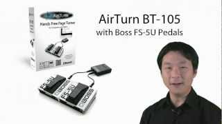 Video thumbnail for AirTurn BT-105 hands free page turner with Boss FS-5U pedals by Hugh Sung