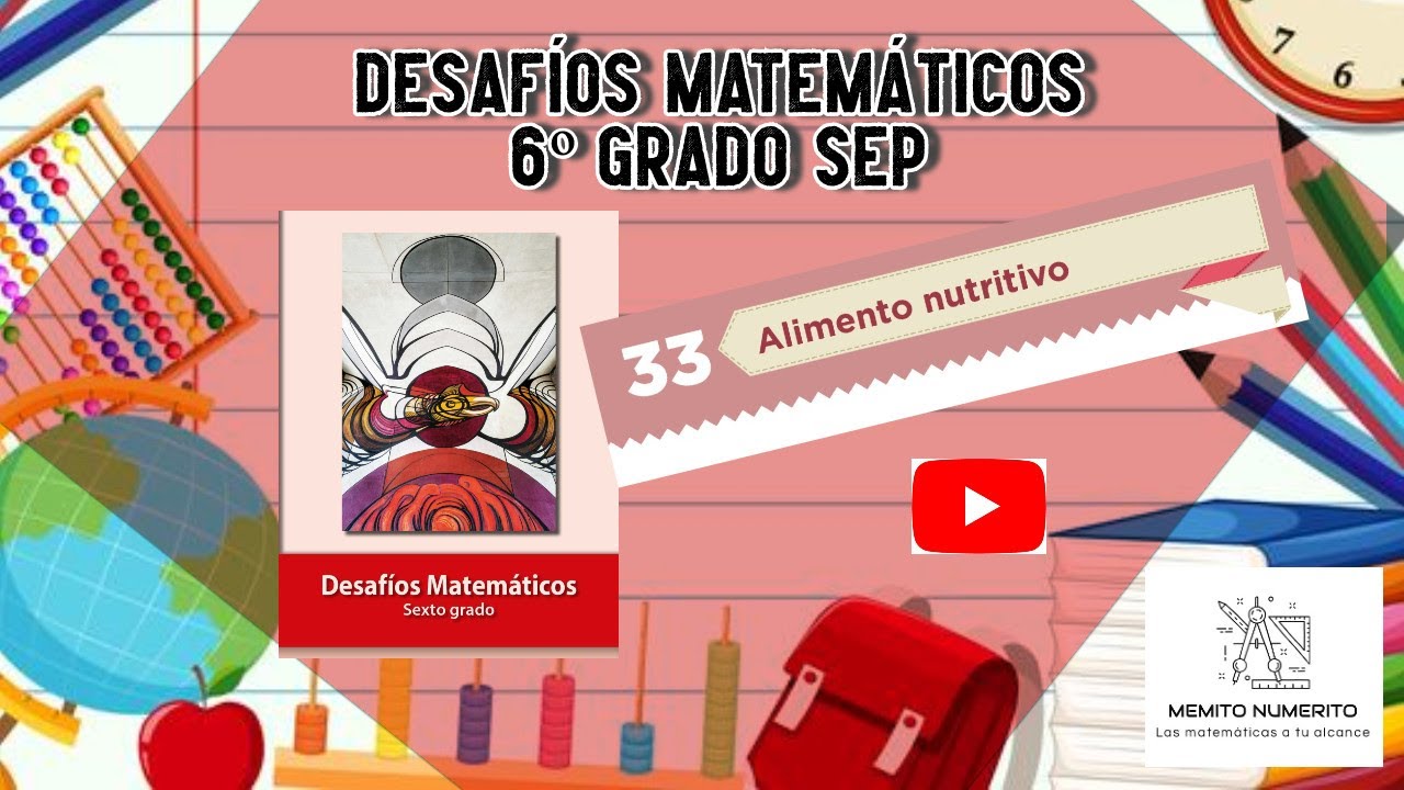 Desafío 33 6º Grado SEP pág 62 a 65 #educación #SEP #matemáticasatualcance #mequedoencasa