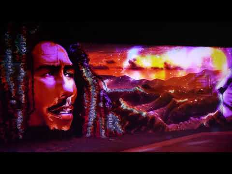 Natty Vibes Bob Marley Mural Projection