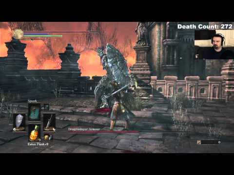 Dark Souls III playthrough pt111 - Dragonslayer Armour Boss RAGE/Elevator Calamity