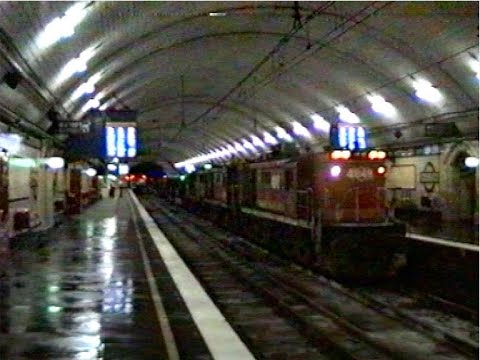 Australian Alco diesel locomotives 4849, 4815 & 4833  underground - Museum station - March 1991