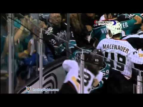 Matt Beleskey vs Andrew Desjardins Oct 17, 2011