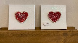 VALENTINE GLASS HEARTS WITH MOD PODGE, BROKEN GLASS , TUTORIAL , GUIDE, NO RESIN NEEDED
