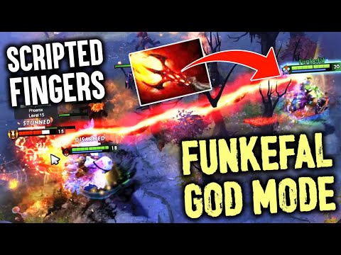 Funkefal Tinker Goes Scary God Mode - Insane Fast Scripted Fingers Dota 2