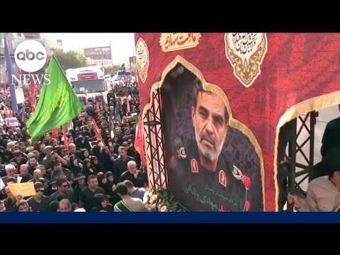 Crowds gather in Tehran for funeral of leader killed in Israeli strikes