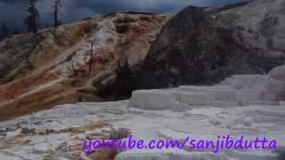 preview picture of video 'Mammoth Hot Springs & Liberty Cap at Yellowstone National Park'